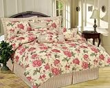 Click for more about Luxury 7 piece Loving Bouquet Double Comforter Set - .