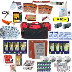 4 Person Survival Kit Deluxe Perfect Earthquake, Evacuation, Emergency Disaster Preparedness 72 Hour Kits for Home, Work or Auto: 4 Person