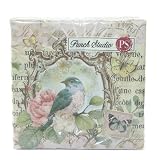 Punch Studio Beverage Napkins- Flora Bird