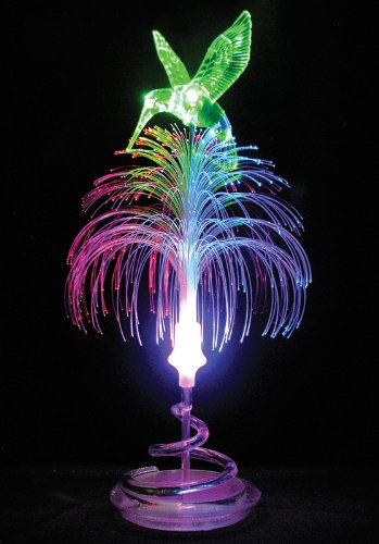 LED Fiber-Optic Table Lamp/Night Light - Hummingbird