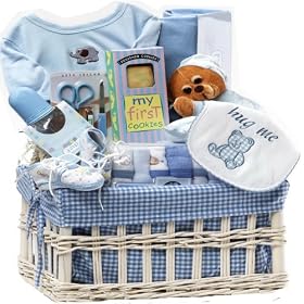 Sweet Baby Special Delivery Gift Basket - BOY BLUE