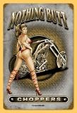 11x17 Nothing But Choppers Pinup Girl Motorcycle Vintage Metal Sign