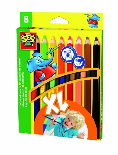 SES creative 00221 - Buntstifte dick, 8 Farben Preisvergleich
