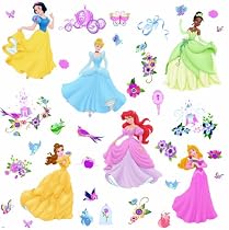 RoomMates RMK1470SCS Disney Princess Peel & Stick Wall Decals with Gems