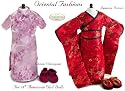 Chinese Cheongsam & Japanese Kimono - 2 Outfits ~ Fits 18" American Girl Dolls ~ Holiday Sale Price