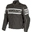 Fly Racing Fifty5 Men's Leather Street Bike Motorcycle Jacket - Black