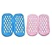 AYAOQIANG Moisturizing Gel Spa Socks for Moisturize Soften Repair Cracked Skin-2Pair(Pink + Blue) (Pink + Blue)