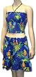 Flirty Skirt and Tube Top Set, Parrots on Royal