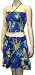 Flirty Skirt and Tube Top Set, Parrots on Royal