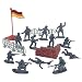 Plastic Army Men Gray German Soldier Figures 38 piece Play Set 54mm (1/32nd scale) by Hingfat