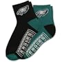 For Bare Feet Philadelphia Eageles Men's Slipper Socks - Pack of 2 - Philadelphia Eagles Large