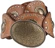 Fossil Leather Belt - Concho Stations (Color: Tan)