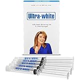 Teeth Whitening Gel- Ultra White&copy; Pharmaceutical Grade 22% System for Whitening Only One Hour a Day- Large 5 Syringe-#1 Brand Prescribed By Cosmetic Dentists