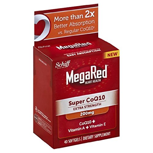 Megared Super COQ10 Extra Strength 200mg, 3 Packs of 40 count, 120 Total Count Megared Super COQ10 Extra Strength 200mg, 3 Packs of 40 count, 120 Total Count