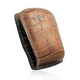 Naztech Brown Caiman Exotic Luxury Faux Crocodile leather Case for Apple iPhone Blackberry 8820 8830 8800 8700c 8700g 8300 8320 8310 LG VX10000 Voyage Palm Centro and Other PDA Divices