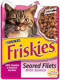 Friskies Cat Food Seared Filets with Salmon, 3-Ounce Pouches (Pack of 48)