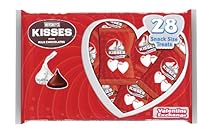 Valentines Hershey's Milk Chocolate Kisses Snack Size Valentine Exchange Bag, 28-Piece, 13.5-Ounce (Pack of 3)
