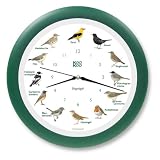 KooKoo - Die Singende Vogeluhr. Wanduhr Singvögel grün