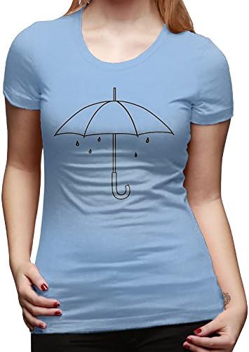 GBABY3 Women's T Shirt Umbrella Rock Band Album SkyBlue Size XL