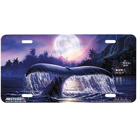 Ancient Mysteries - Whales - Wildlife Decor Art Print - License Plate Tag By Christian Riese Lassen From Airstrike