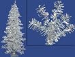 6' Pre-Lit Silver Wide Cut Tinsel Artificial Christmas Tree - Clear Lights
