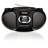 Philips AZ302/12 Radio CD mp3 Tuner analogique 2 x 1 W Noir laqu�par Philips
