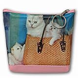 Lenticular Purse, 3D Lenticular Picture, Cats on Chair and in hang bag, TP-303-Pavia