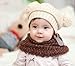 Hot Sale Winter warm earmuffs Baby Love Dual Ball Girls/Boys Wool knit sweater Cap Hat