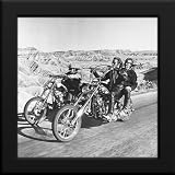 Easy Rider Custom Framed 12x12 B&W Photo (Peter Fonda Dennis Hopper)