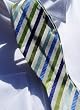 Tuxedo Tie - 100% Silk Greens and Blues-Stripes!