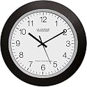 La Crosse 3102B 10" Black Framed Atomic Wall Clock