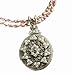 Etched Locket Silver Natural Seed Pearl Pendant w. Double Strand Cultured Pearl Chain, Lavender - by Dahlia Vintage Jewelry Collection