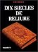 Book Dix siecles de reliure