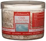 Bellamessa Chili Pepper Gourmet Sea Salt Flakes, 4.25-Ounce Plastic Jars (Pack of 6)
