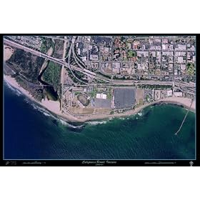 California Street, Ventura glossy satellite map/art print: 36"x24"
