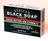 Madina African Black Soap Cocoa Butter W/Vitamin E 3.5 oz
