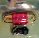 5 LED Yellow & Red Safety Light with Bicycle Attachment