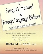 A Singer's Manual of Foreign Language Dictions