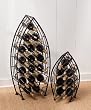 Metal Boat Bottle Rack Nested Set of 2 [Kitchen]