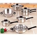 17PC 9 Elem Waterless Cookware
