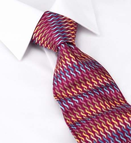 Pure Silk Wavy Pattern Tie