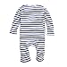 Big Elephant One Piece Baby Boys Long Sleeve Striped Romper Pajamas D94