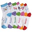 Lot Of 6 Pairs Assorted Computer Design Beautiful Kids / Girls Socks