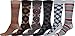 Sakkas Men's Crew High Patterned Colorful Design Dress Socks Asst Value 6-Pack