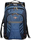 SwissGear&reg; Skywalk Double Gusset 16" Padded Laptop Backpack -Black-Blue