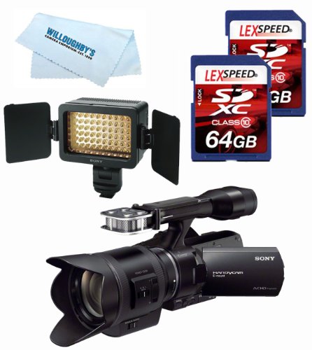 Sony NEX-VG30H Interchangeable Lens HD Camcorder (Black) + Sony LED + Two 64GB Memeory Cards Sony NEX-VG30H Interchangeable Lens HD Camcorder (Black) + Sony LED + Two 64GB Memeory Cards