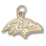 LogoArt Baltimore Ravens 10kt Gold Charm