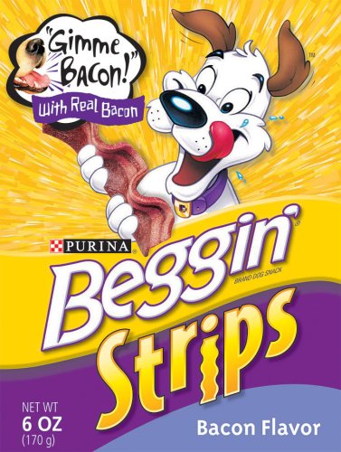 Beggin' Strips, Bacon Flavor Dog Snacks, 6-Ounce Bags (Pack of 10) by Bacon