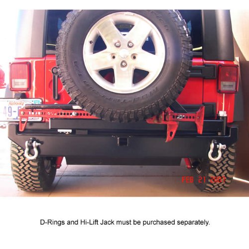 Rock Hard 4x4 RH5001 Rear Bumper With Tire Carrier Swing-A-Way For 2007-10 Jeep Wrangler JK