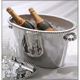Mariposa String of Pearls Double Ice Bucket by Mariposa